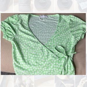 Bershka Floral Crop Top